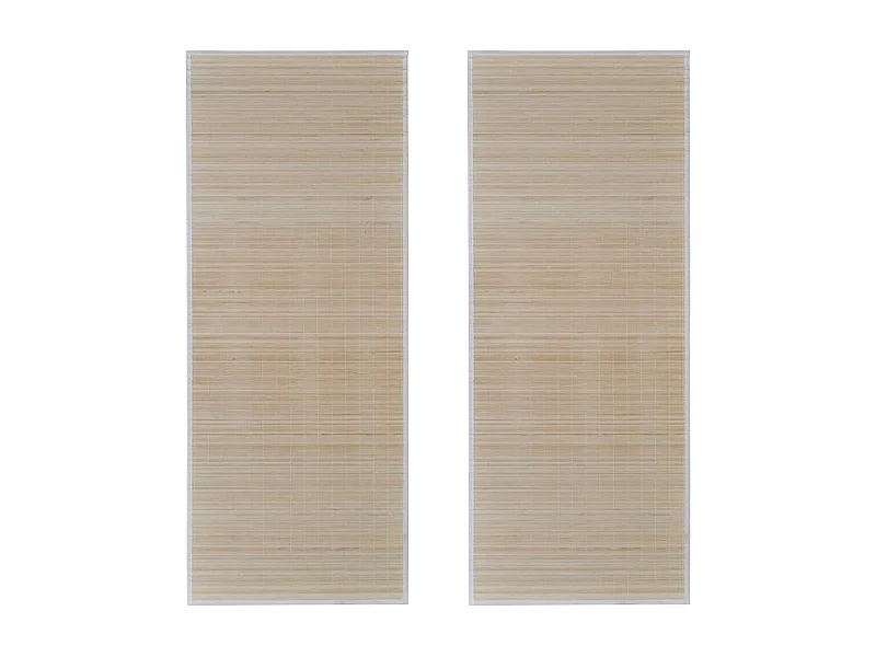 Tapis rectangulaires Bambou naturel 2 pcs 120x180