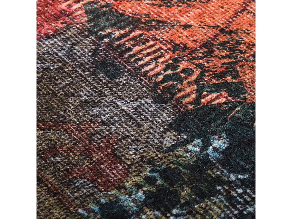 Tapis lavable antidérapant Patchwork 120x180 Multicolore
