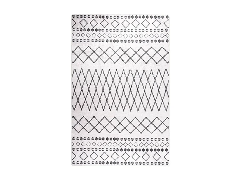 Tapis lavable antidérapant 80x150 Noir et blanc