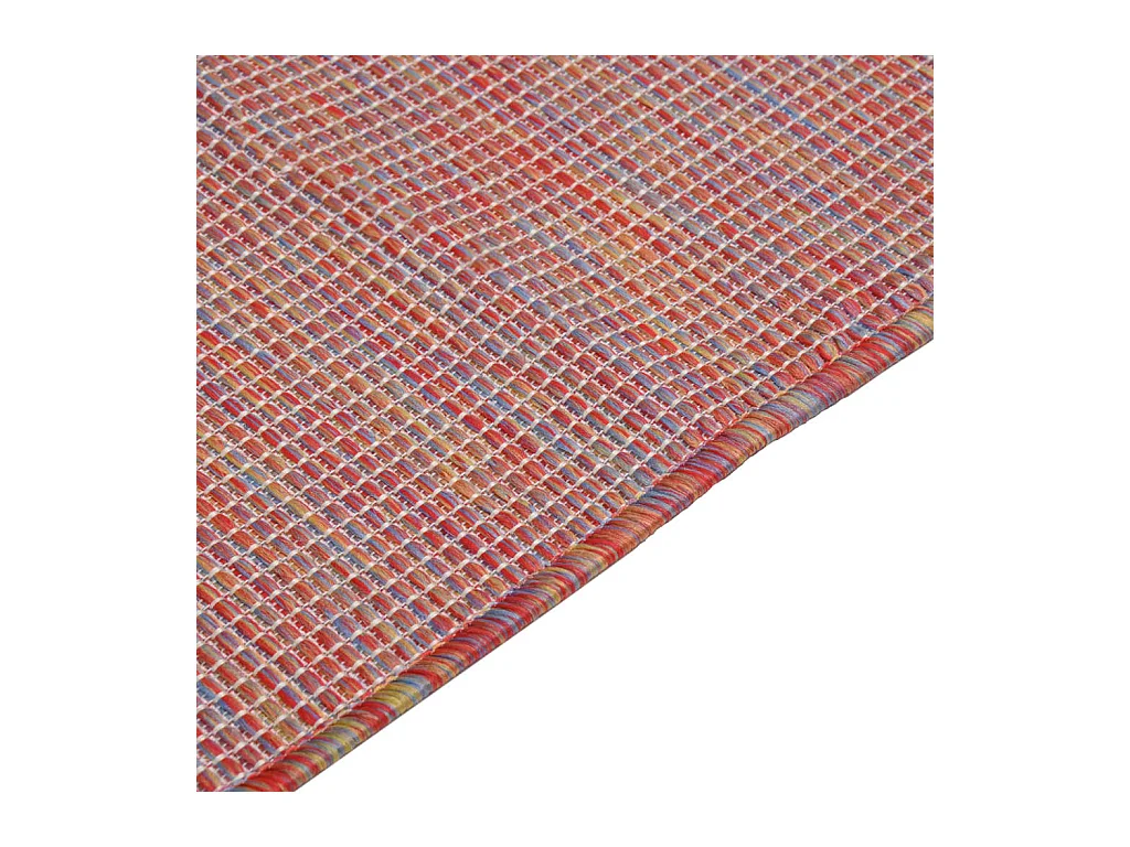 Tapis à tissage plat d'extérieur 80x250 Rouge