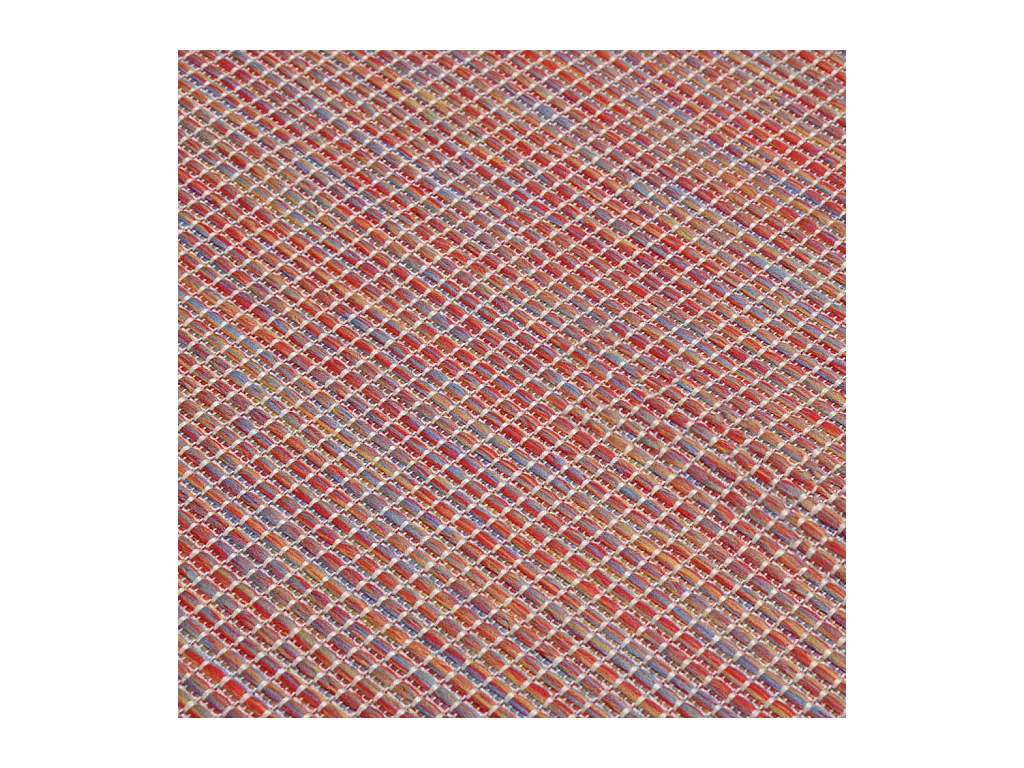 Tapis à tissage plat d'extérieur 80x250 Rouge