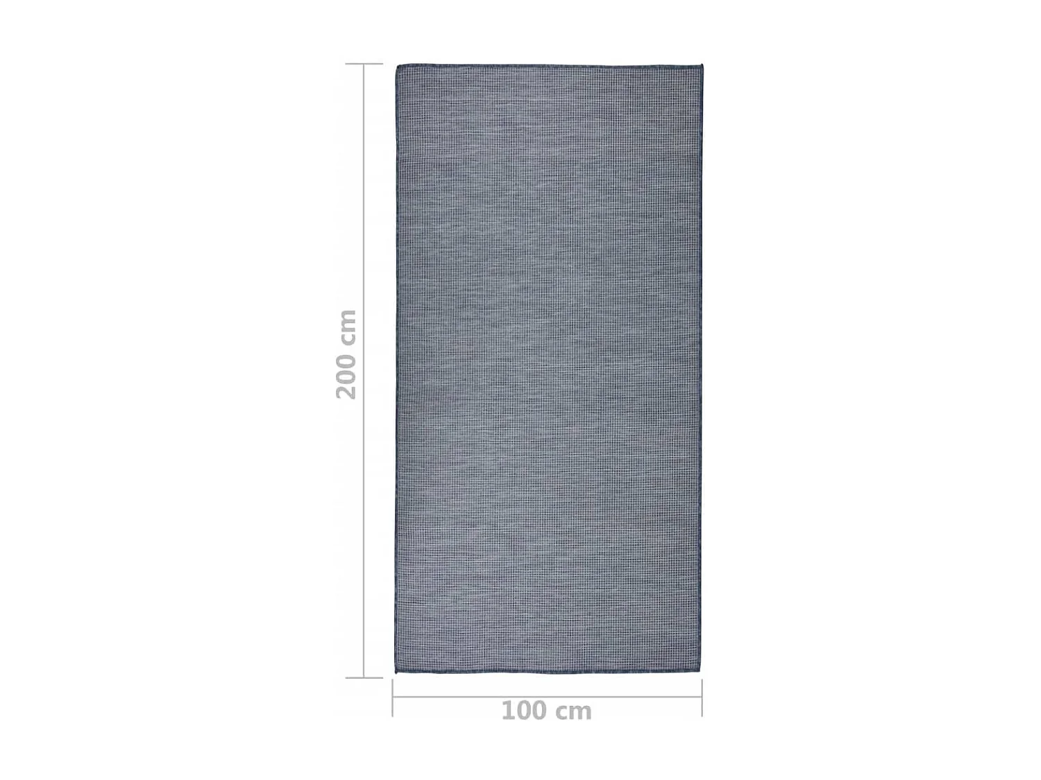Tapis à tissage plat d'extérieur 100x200 Bleu