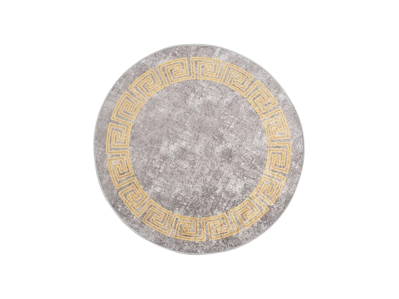 Tapis lavable antidérapant φ120cm Gris