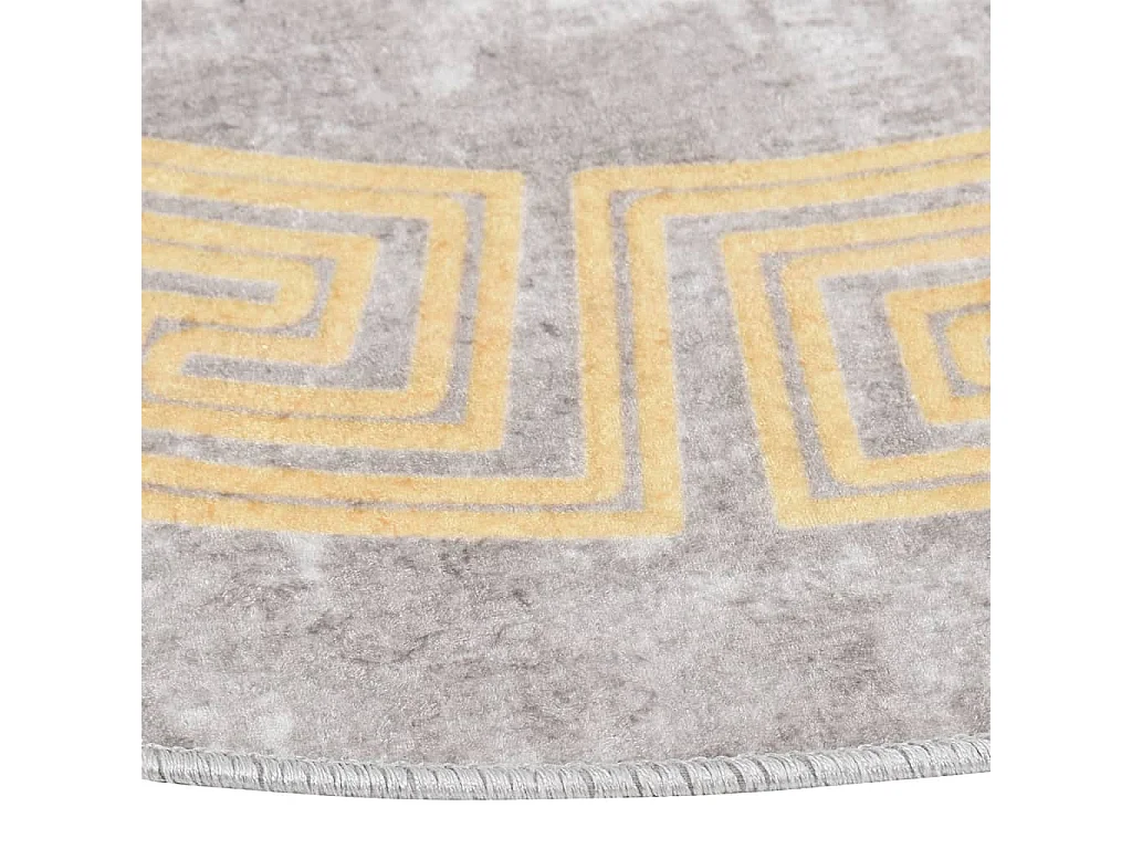 Tapis lavable antidérapant φ120cm Gris