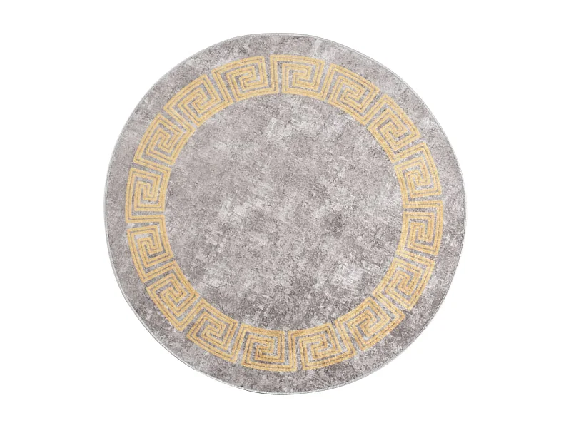 Tapis lavable antidérapant φ120cm Gris