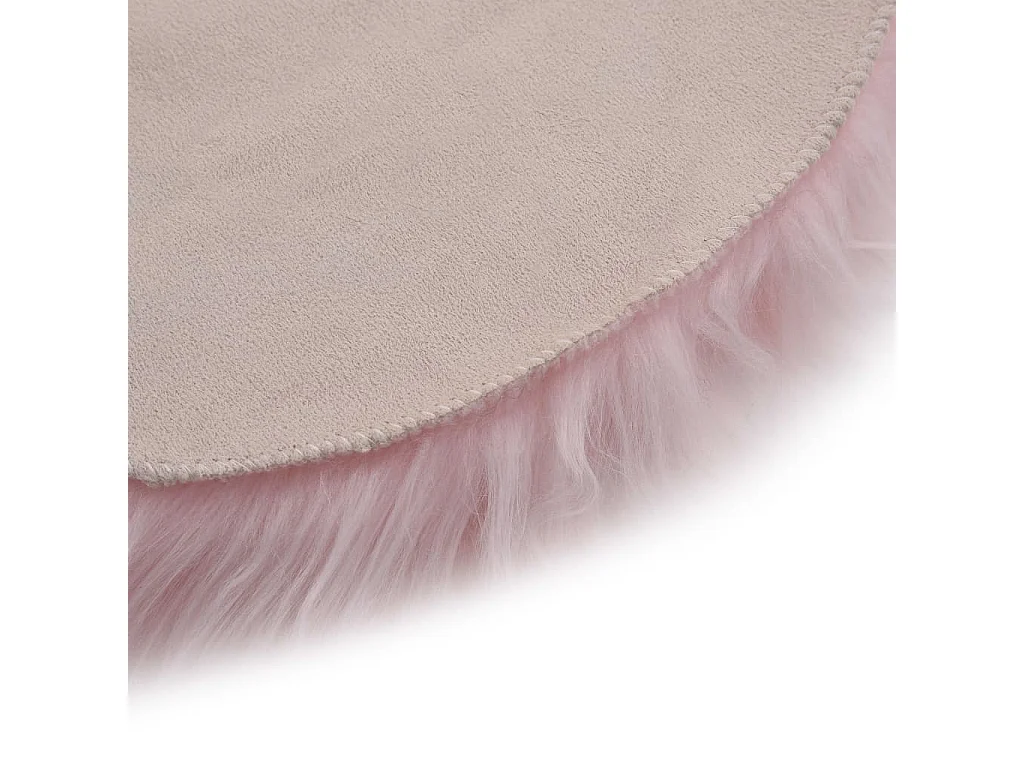 Tapis 60x90 Peau de mouton synthétique Rose