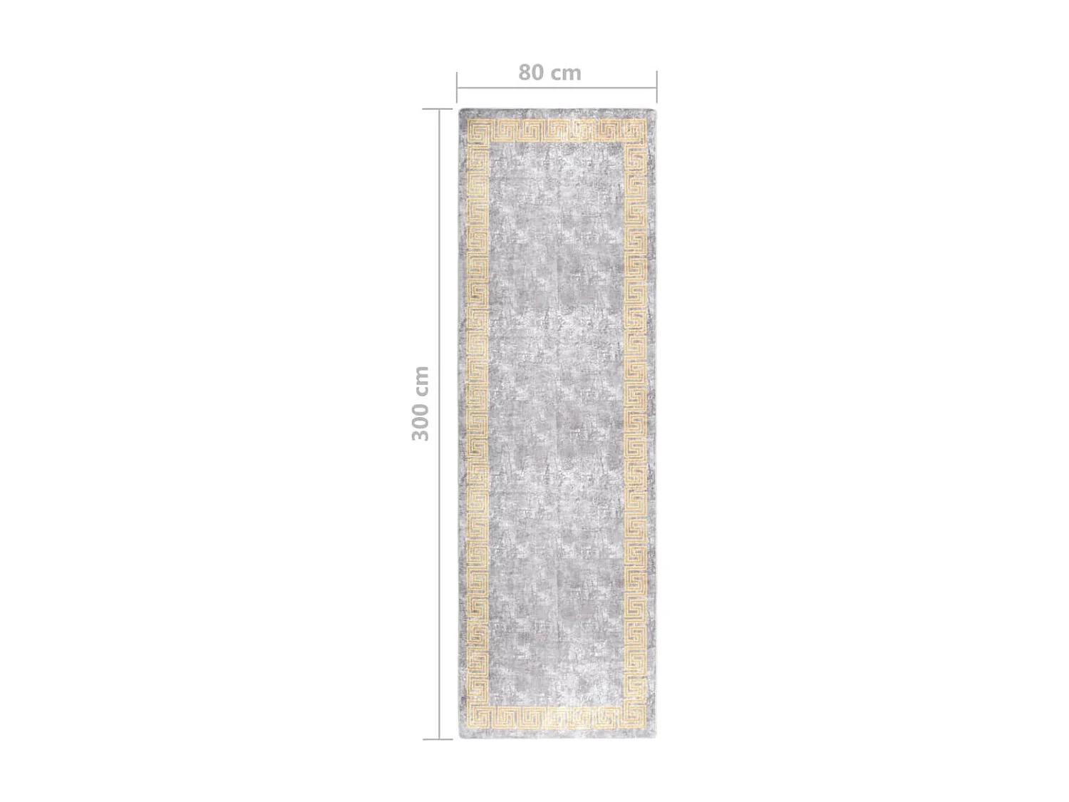 Tapis lavable antidérapant 80x300 Gris