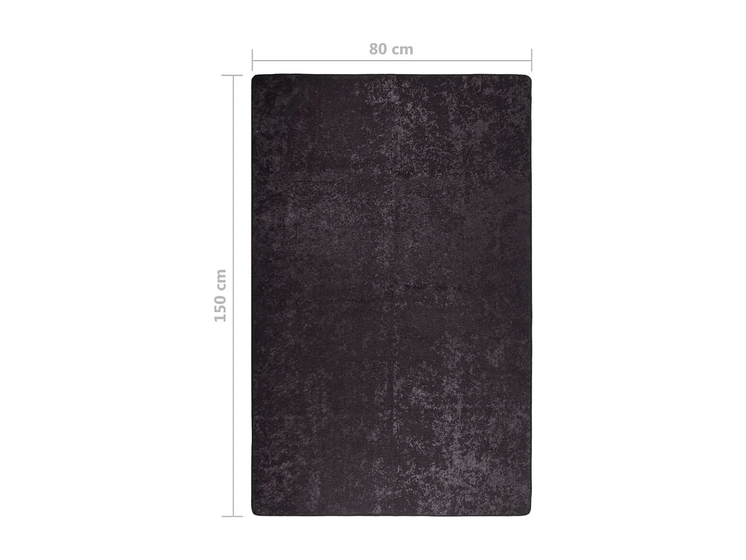 Tapis lavable antidérapant 80x150 Anthracite