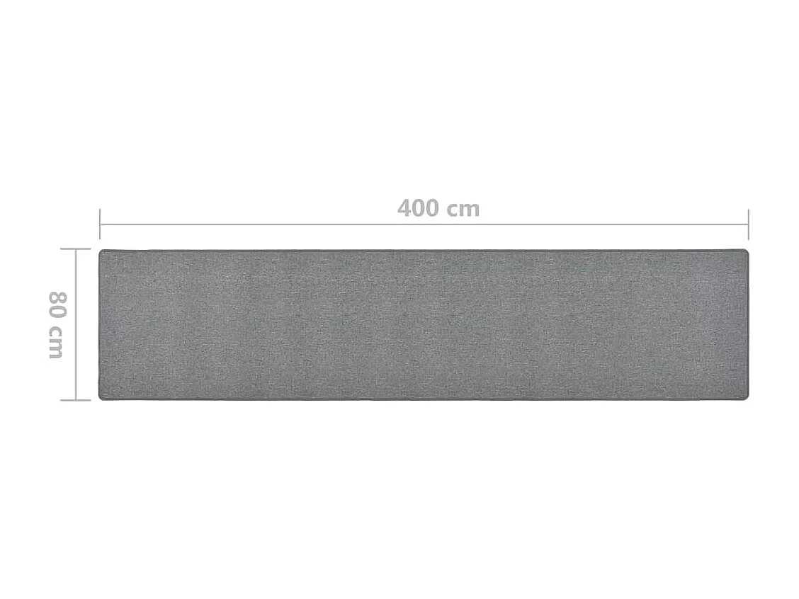 Tapis de couloir Gris foncé 80x400