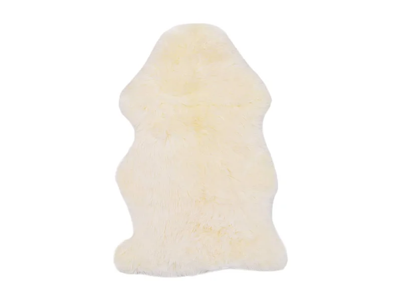 Tapis en peau de mouton 60x90 Blanc