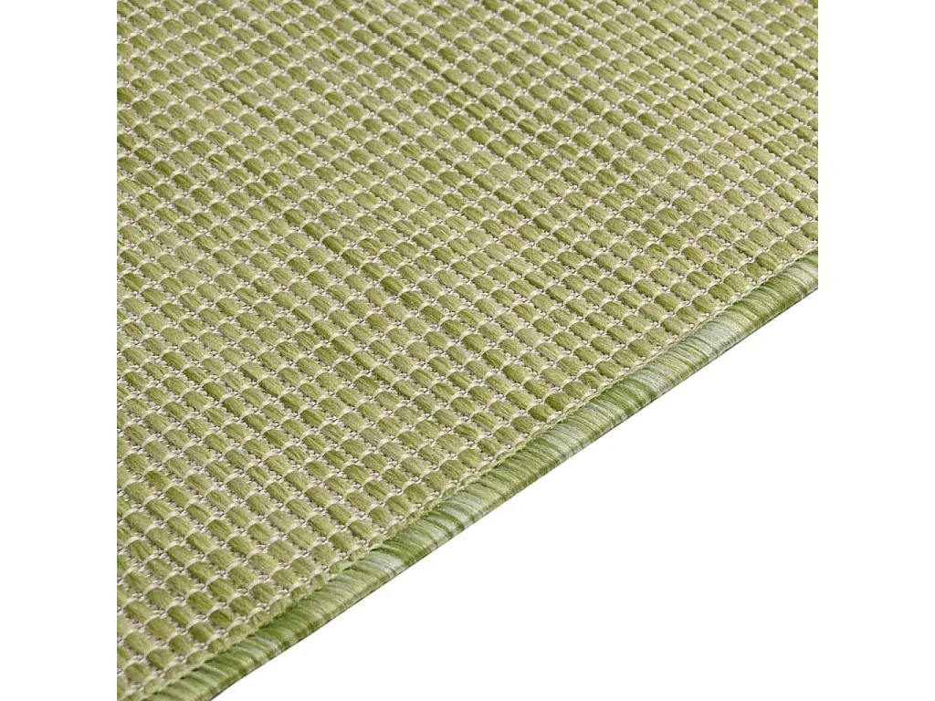 Tapis à tissage plat d'extérieur 140x200 Vert