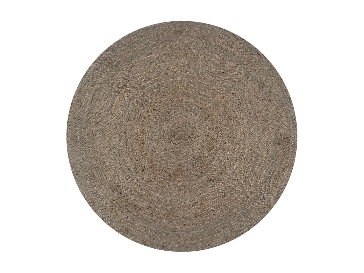 Tapis fait à la main Jute Rond 90cm Gris