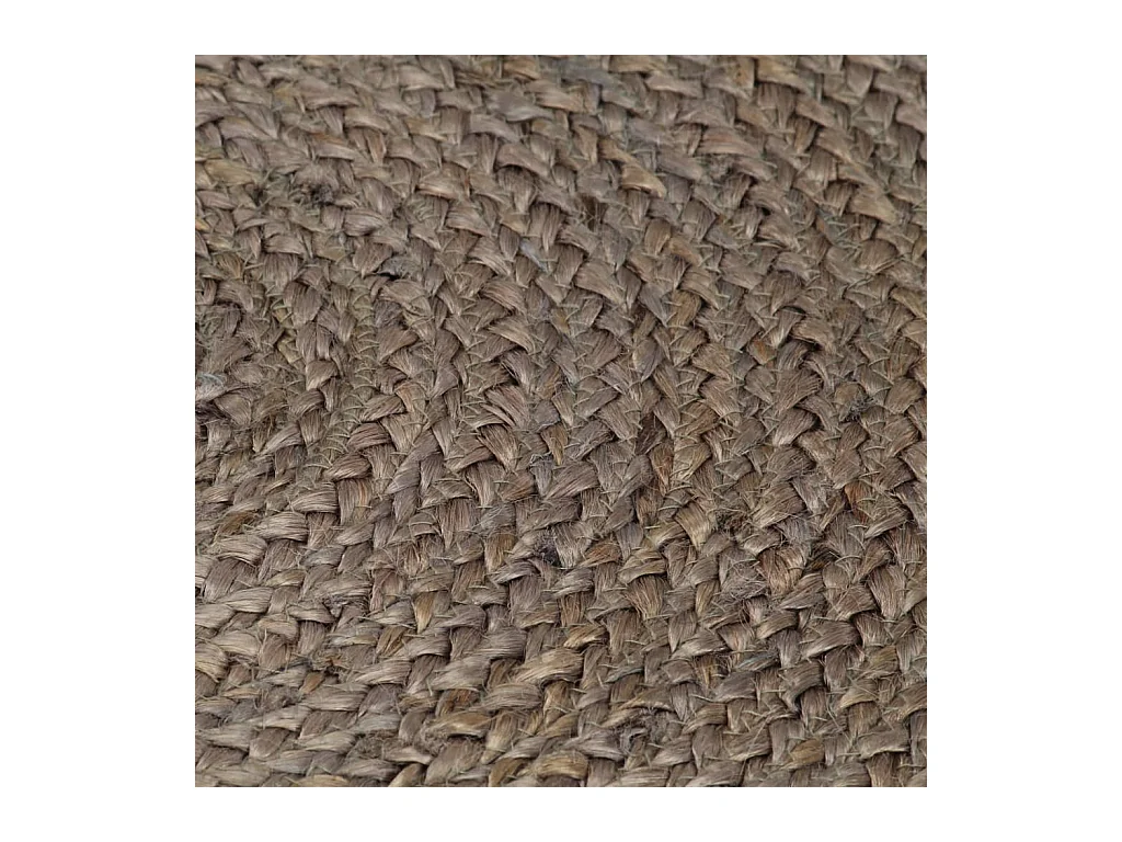 Tapis fait à la main Jute Rond 90cm Gris