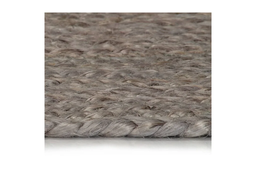 Tapis fait à la main Jute Rond 90cm Gris
