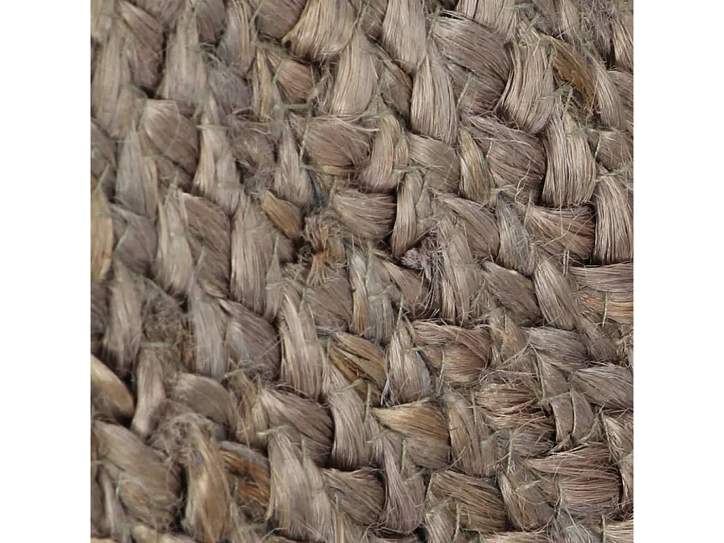 Tapis fait à la main Jute Rond 90cm Gris