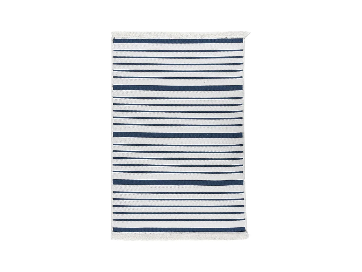 Vloerkleed 160x230 cm katoen marineblauw