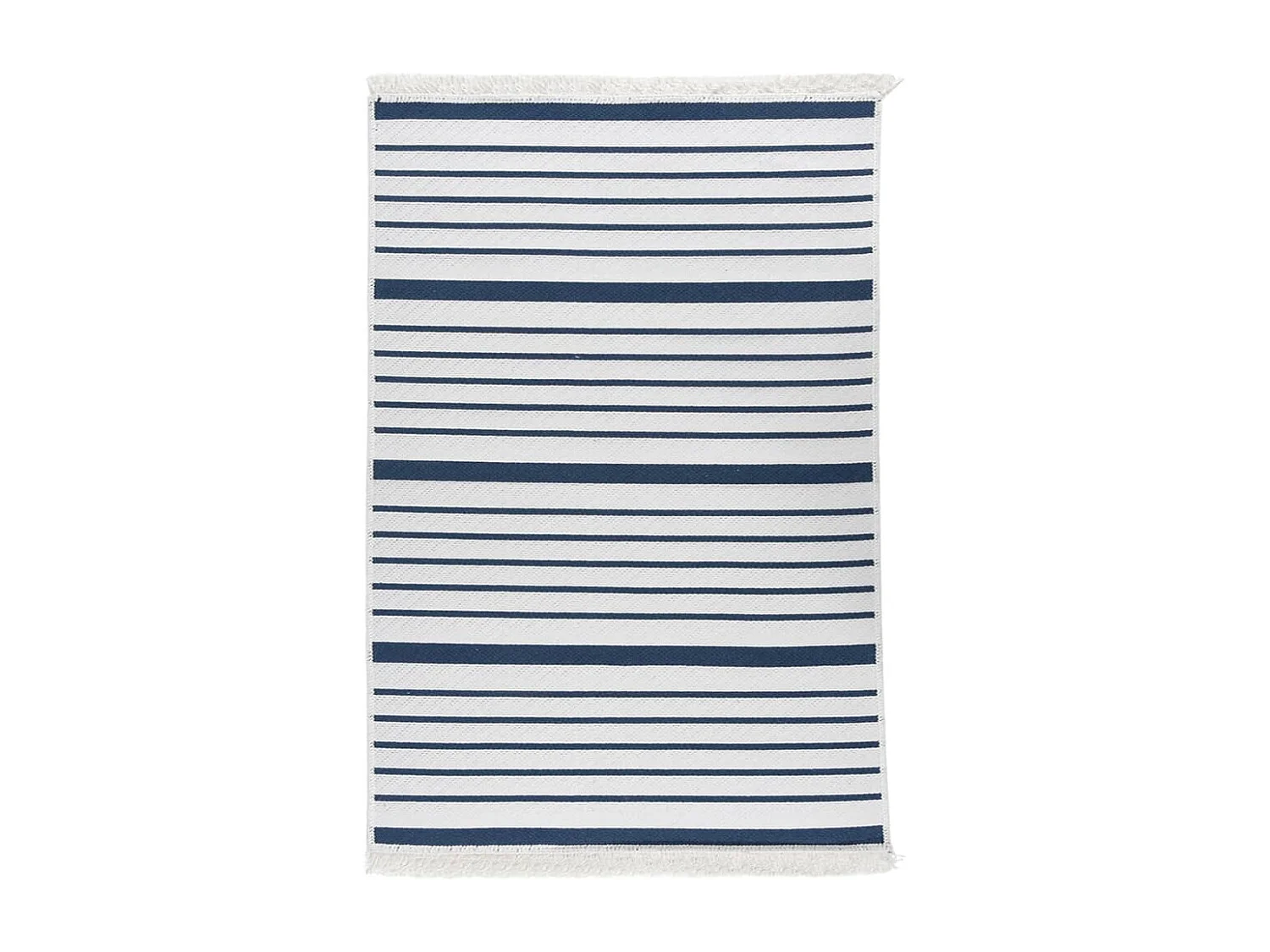 Vloerkleed 160x230 cm katoen marineblauw