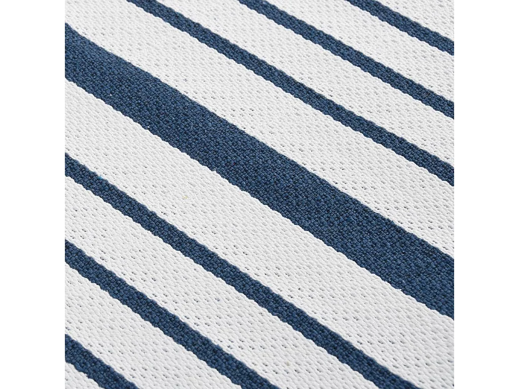 Vloerkleed 160x230 cm katoen marineblauw