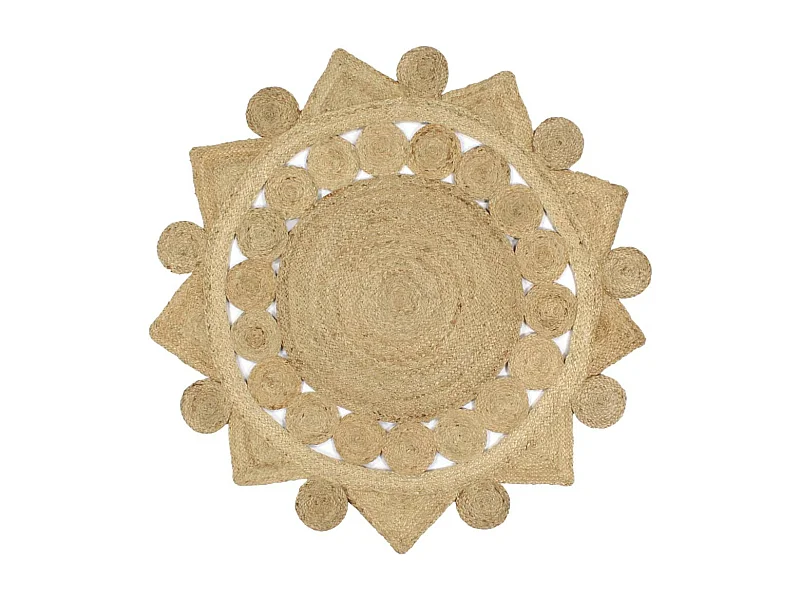 Tapis fait à la main Jute tressée 120cm