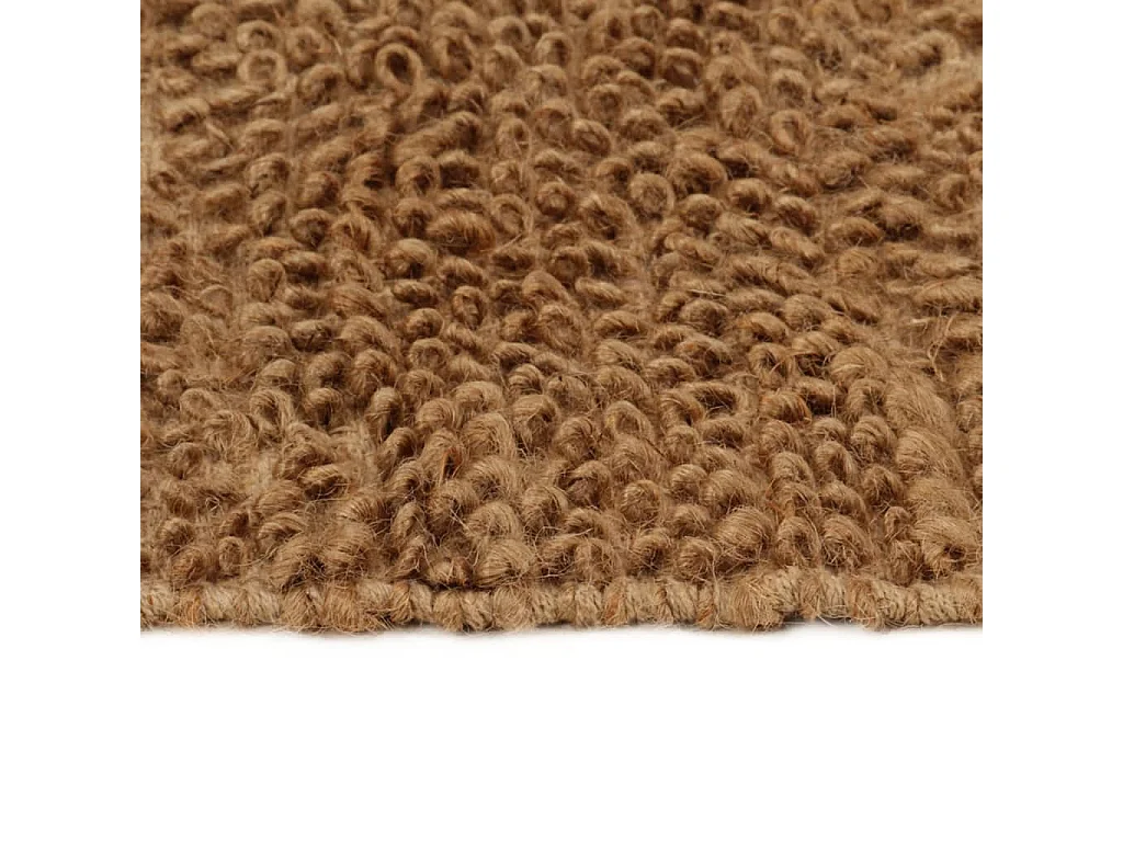 Tapis à poils bouclés fait à la main 80x160 Jute et coton