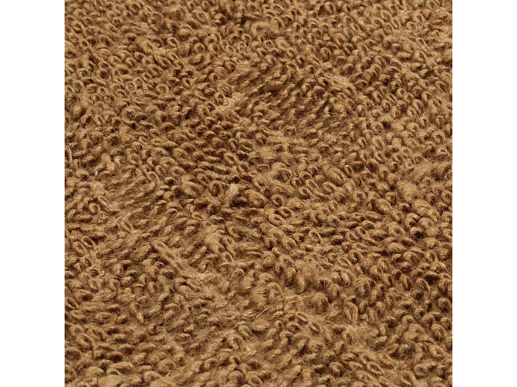 Tapis à poils bouclés fait à la main 80x160 Jute et coton