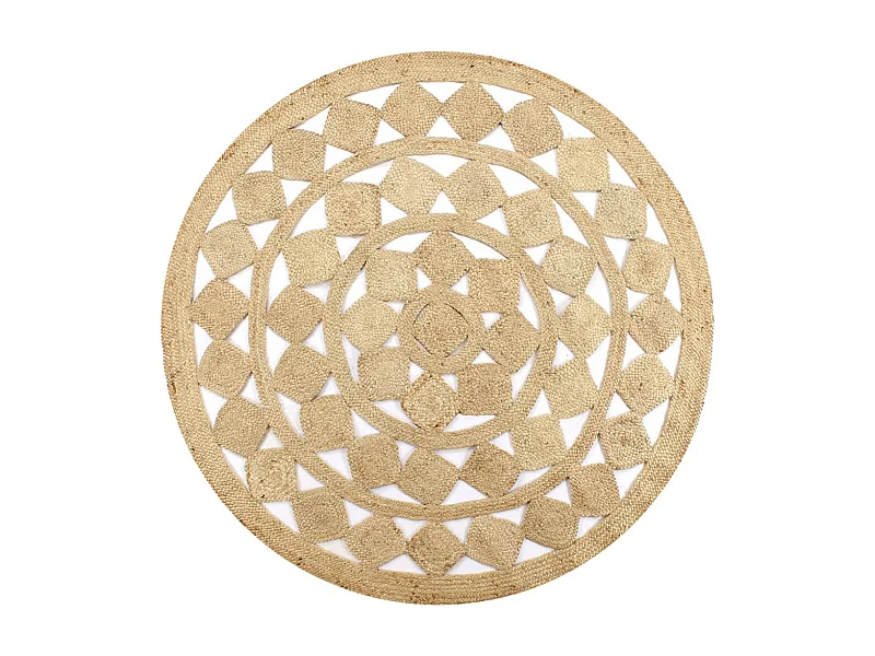 Tapis fait à la main Jute tressée 90cm