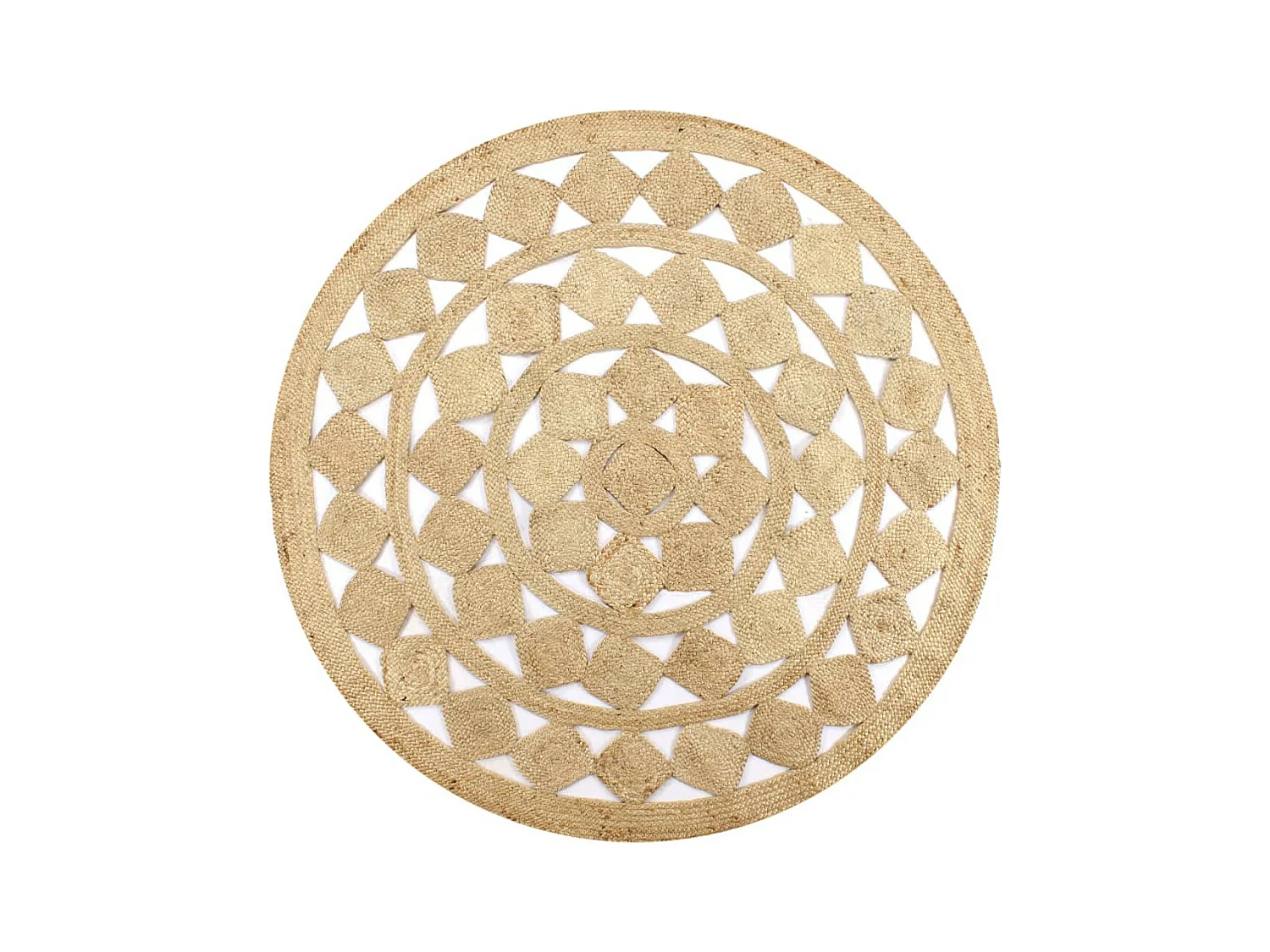 Tapis fait à la main Jute tressée 90cm
