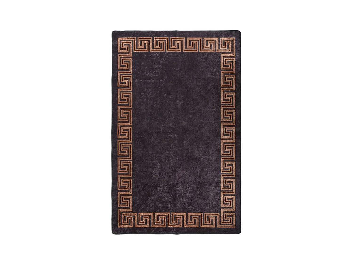 Tapis lavable antidérapant 80x150 Noir et doré