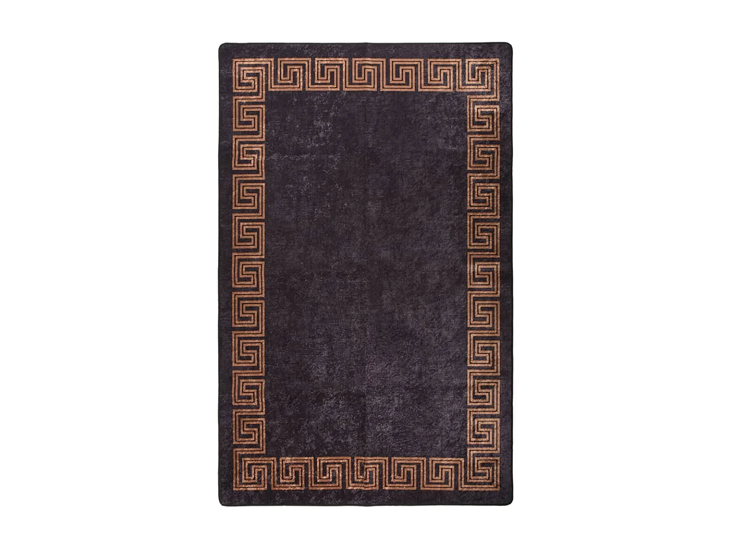 Tapis lavable antidérapant 80x150 Noir et doré