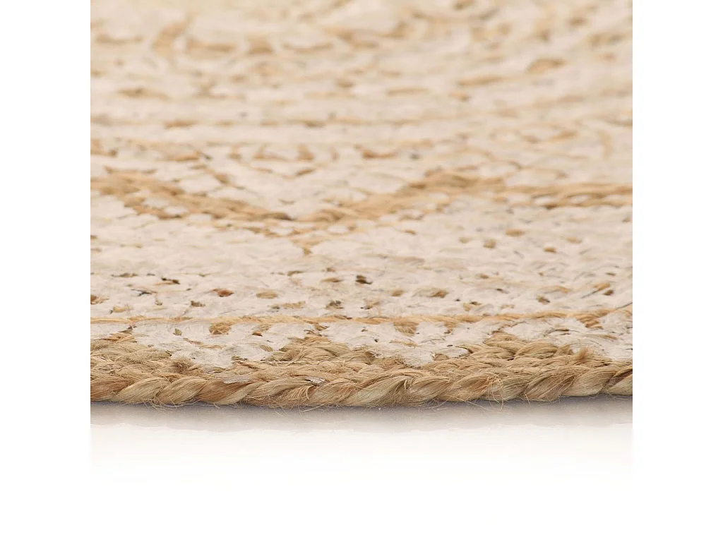 Tapis Jute tressé imprimé 150cm rond