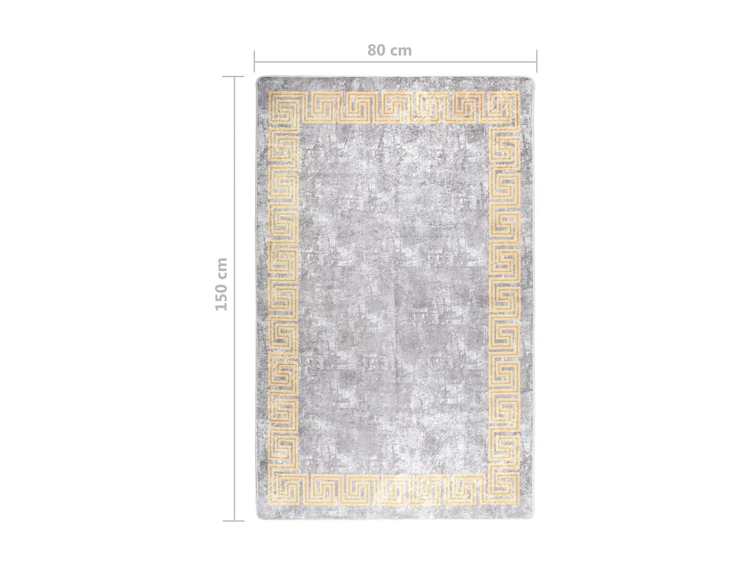 Tapis lavable antidérapant 80x150 Gris