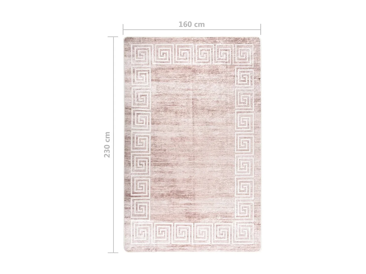 Tapis lavable antidérapant 160x230 Beige