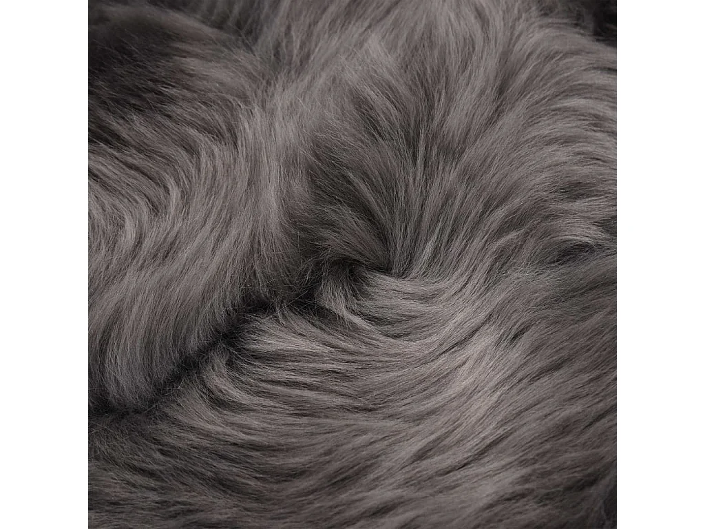 Tapis en peau de mouton 60x180 Gris clair