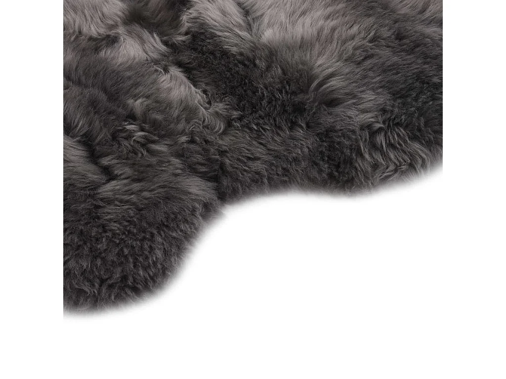 Tapis en peau de mouton 60x180 Gris clair