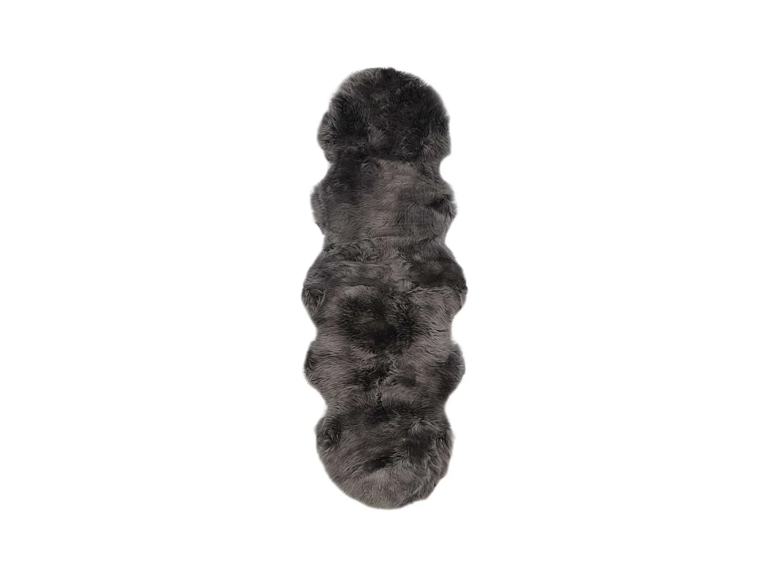 Tapis en peau de mouton 60x180 Gris clair