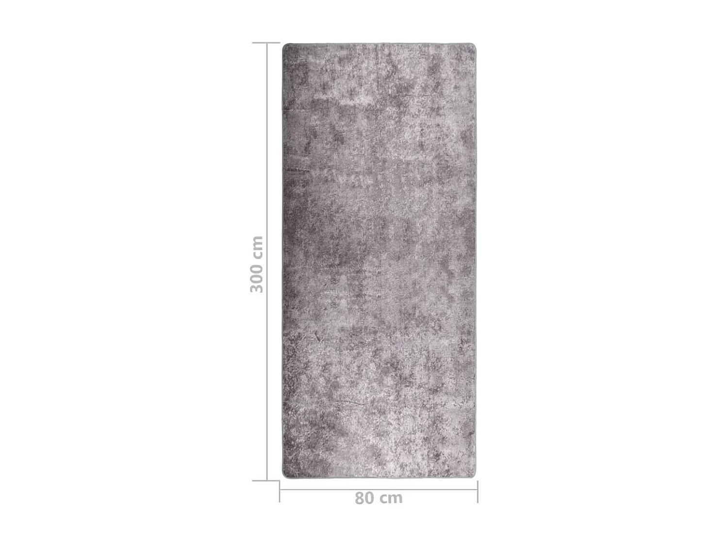 Tapis lavable antidérapant 80x300 Gris 2