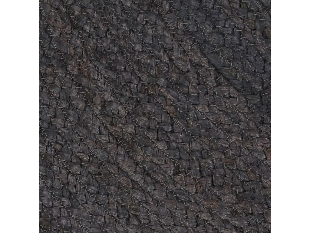 Tapis fait à la main Jute Rond 180cm Gris foncé