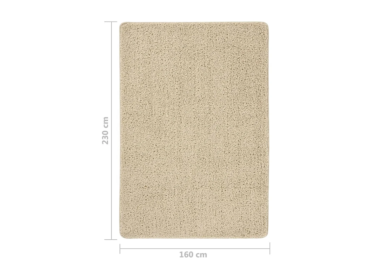Tapis shaggy antidérapant Crème 160x230