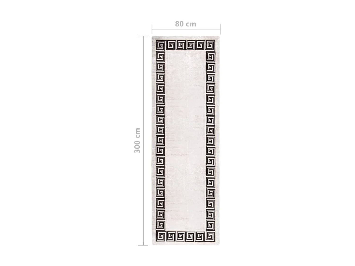 Tapis lavable antidérapant 80x300 Beige clair