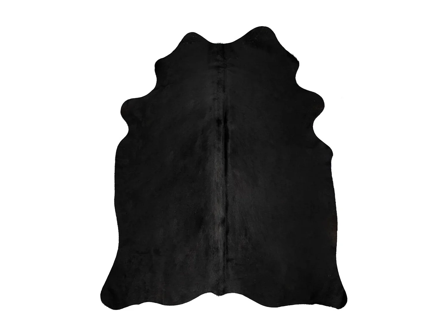 Tapis en peau de vache véritable Noir 150x170