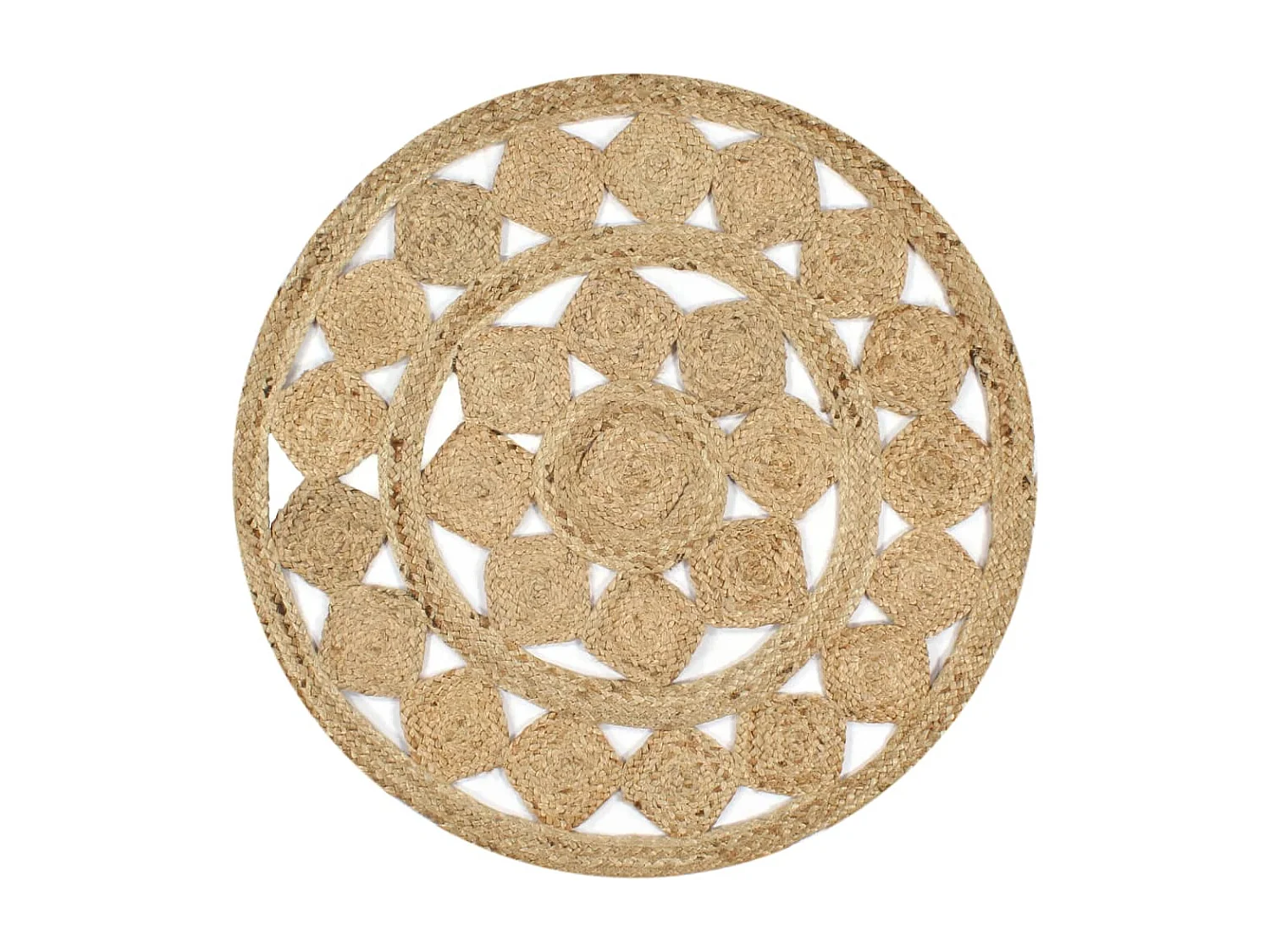 Tapis fait à la main Jute tressée 150cm 3