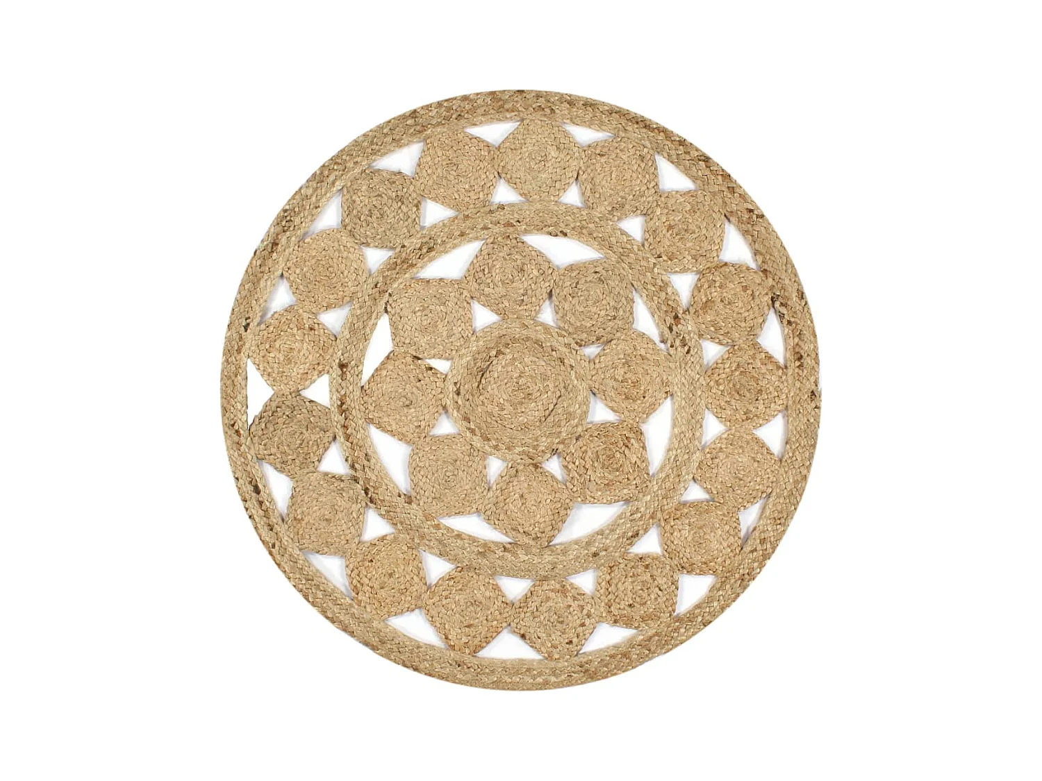 Tapis fait à la main Jute tressée 150cm 3