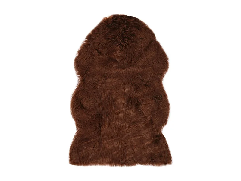 Tapis 60x90 Peau de mouton synthétique Marron