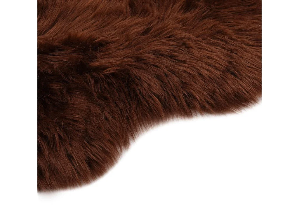 Tapis 60x90 Peau de mouton synthétique Marron