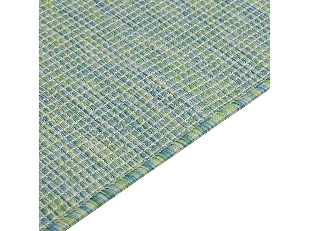 Tapis à tissage plat d'extérieur 120x170 Turquoise