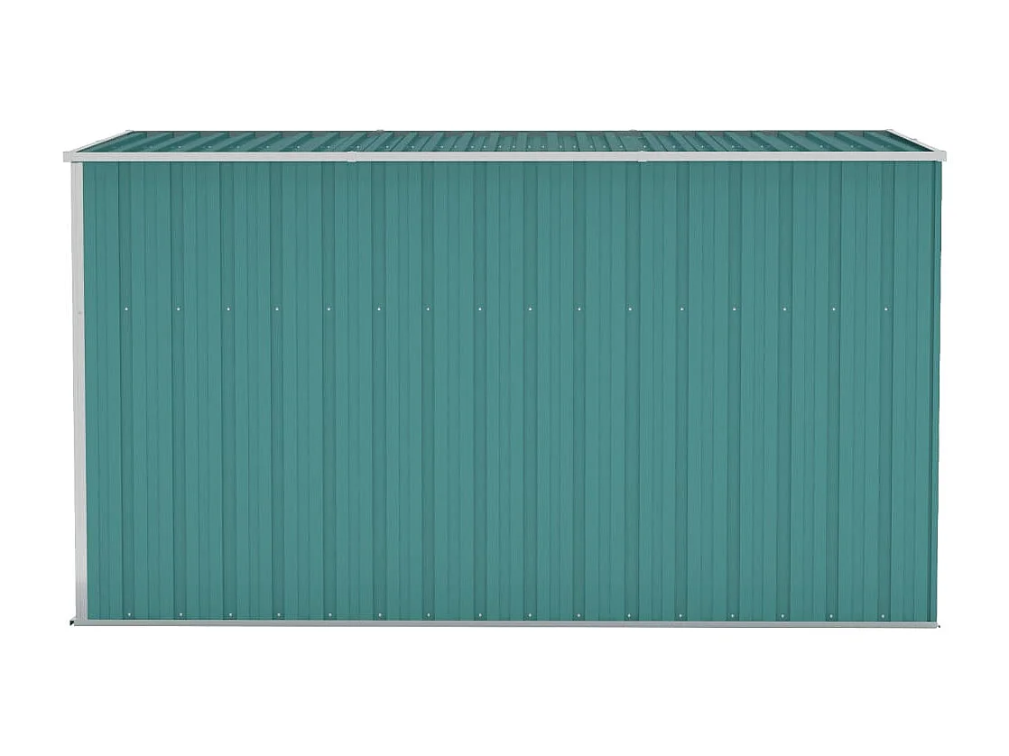 Abri de jardin mural Vert 118x288x178 Acier galvanisé