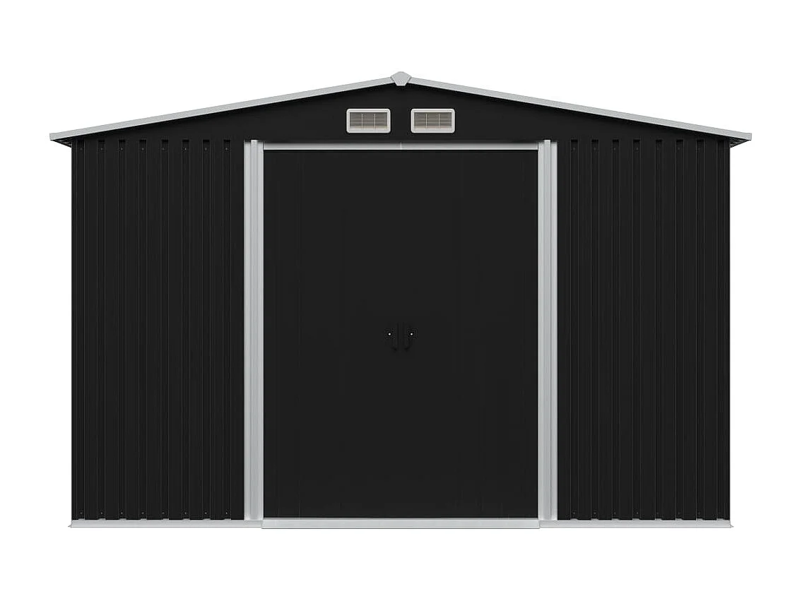 Abri de stockage pour jardin Anthracite Acier 257x205x178