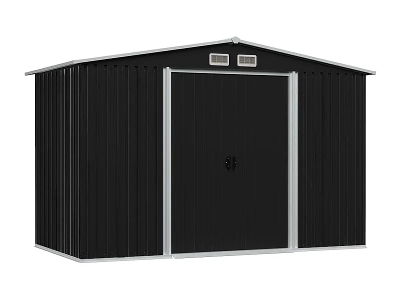 Abri de stockage pour jardin Anthracite Acier 257x205x178