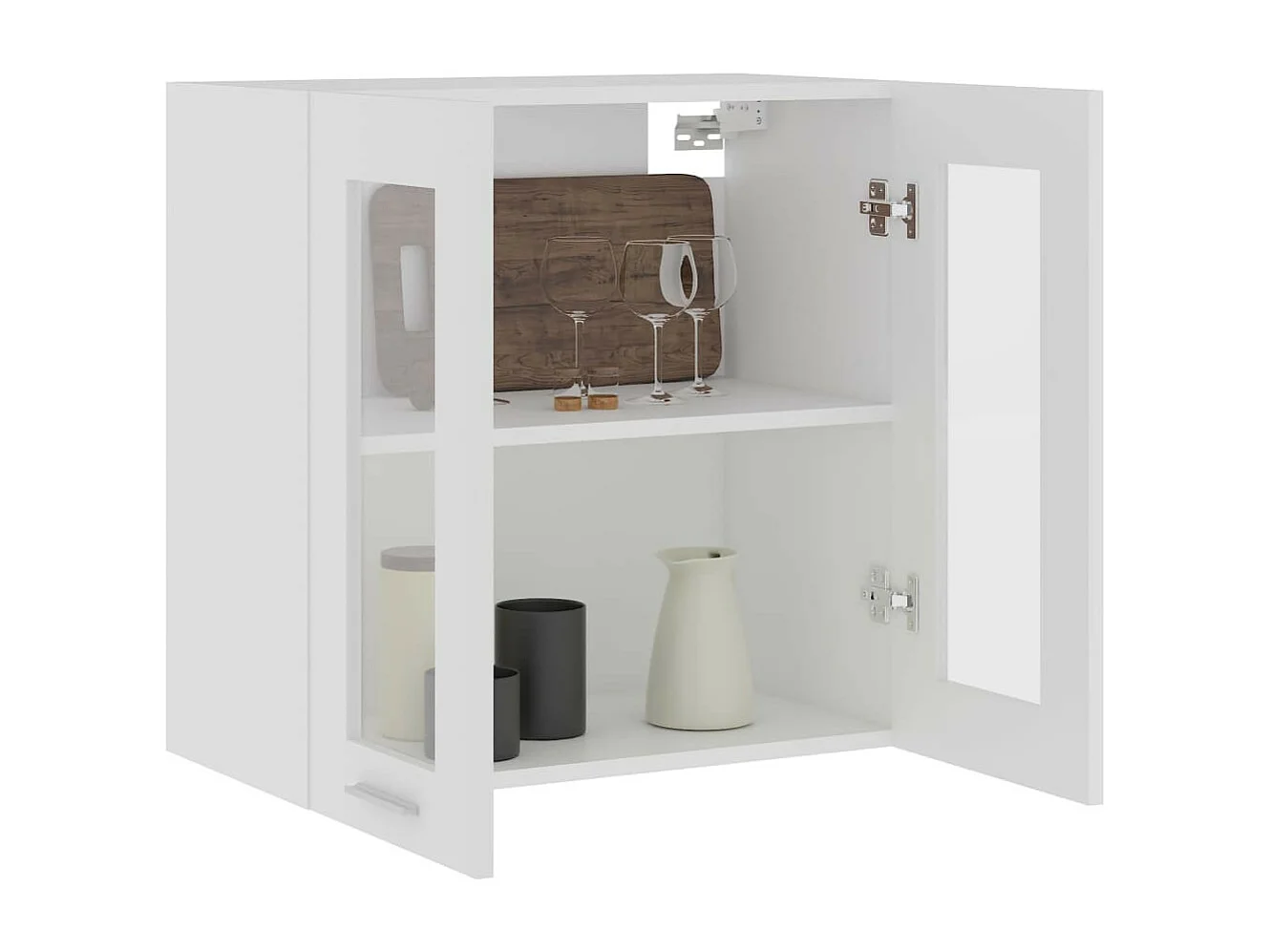 Armoire en verre suspendue Blanc 60x31x60