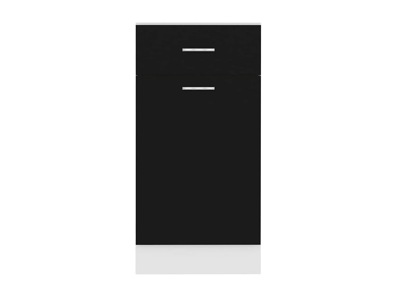 Meuble bas de cuisine Noir 40x46x81,5